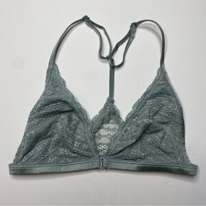 Victoria's Secret Gray Lace Bralette with Scalloped Edges